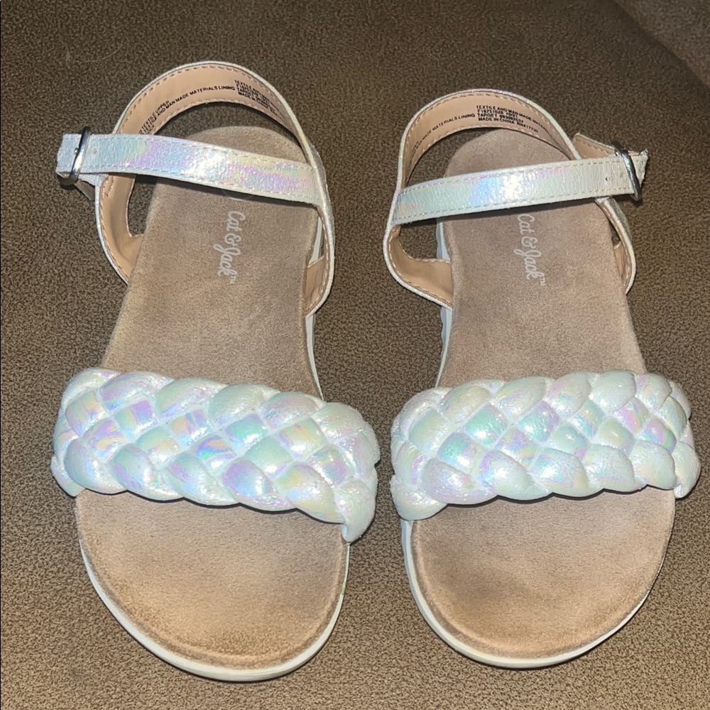 Cat & Jack Kids Sandals with Iridescent Braided Strap
